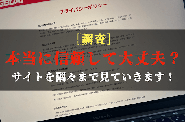 ビッグボートの安全性の調査