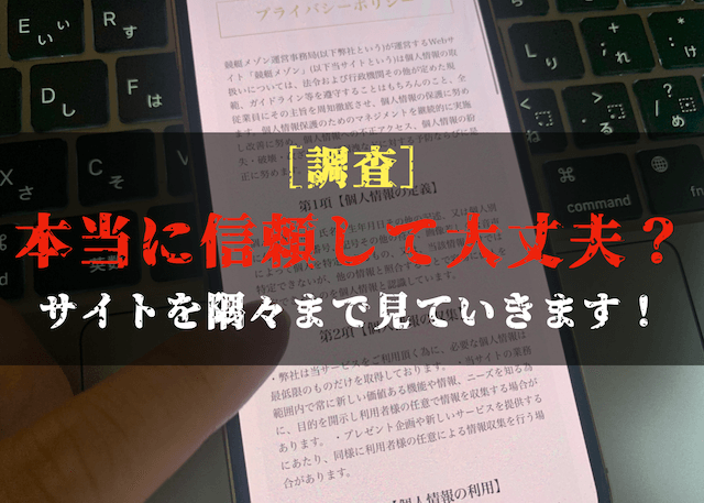 競艇メゾンの安全性の調査