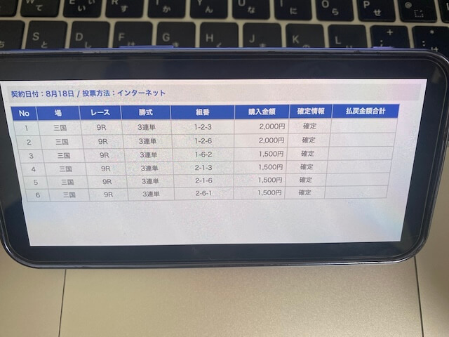 ボートレースナウのハズレ舟券